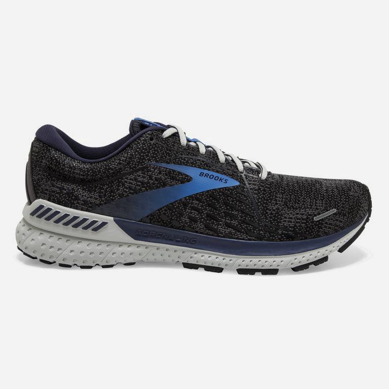 Brooks Men's Adrenaline Gts 21 Road Running Shoes Singapore - Peacoat/Black/Blue (40817-KQIO)